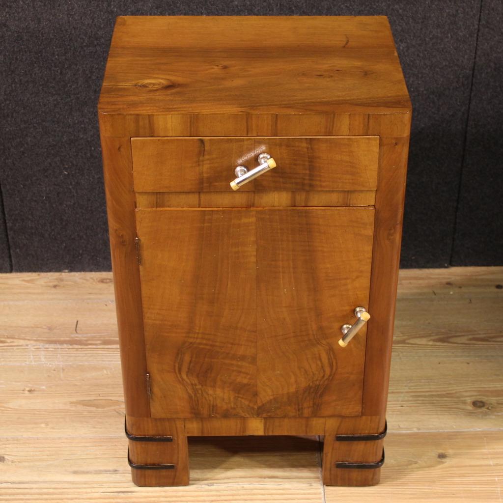 Pair of 20th Century Wood Italian Art Deco Style Night Stands, 1940 2