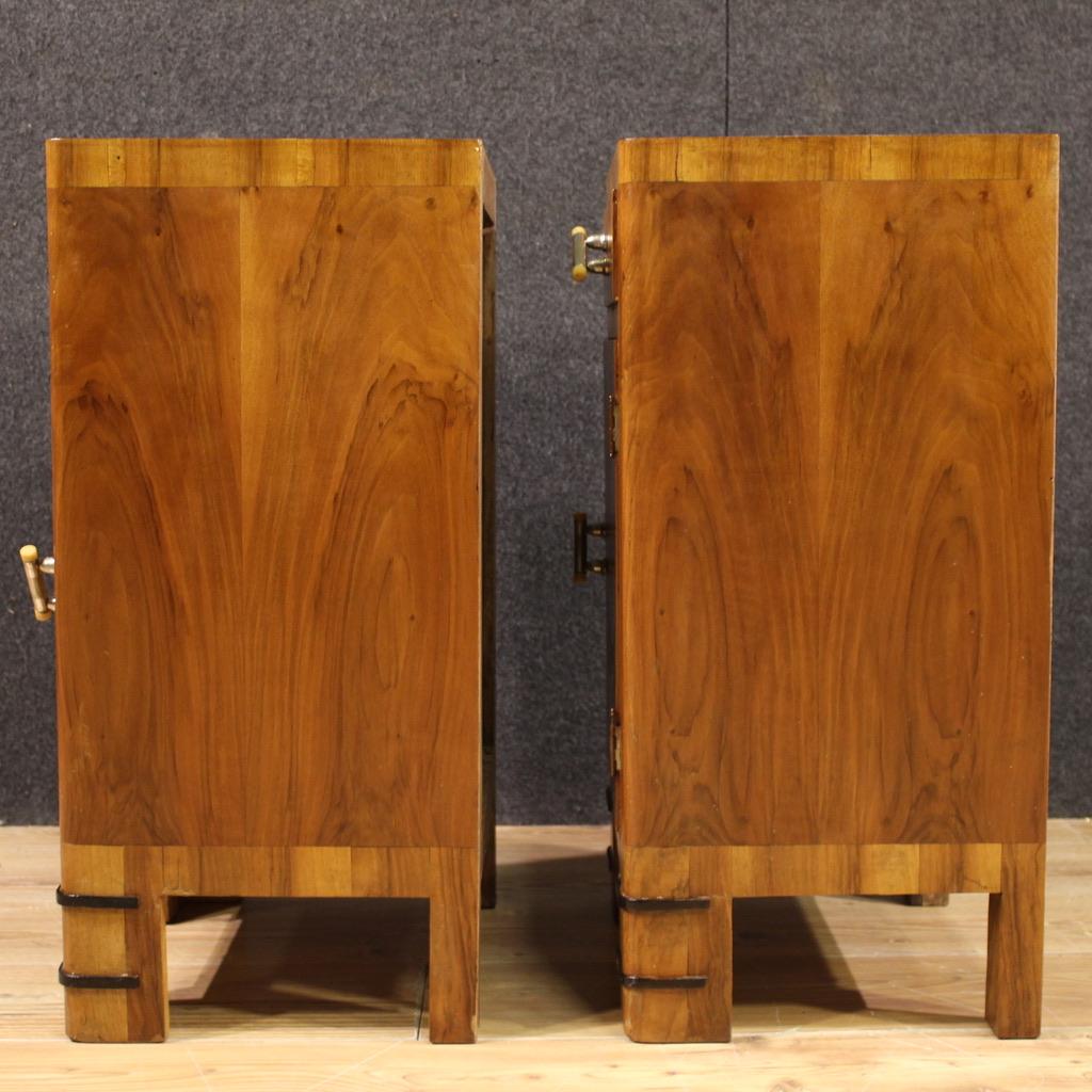 Pair of 20th Century Wood Italian Art Deco Style Night Stands, 1940 4