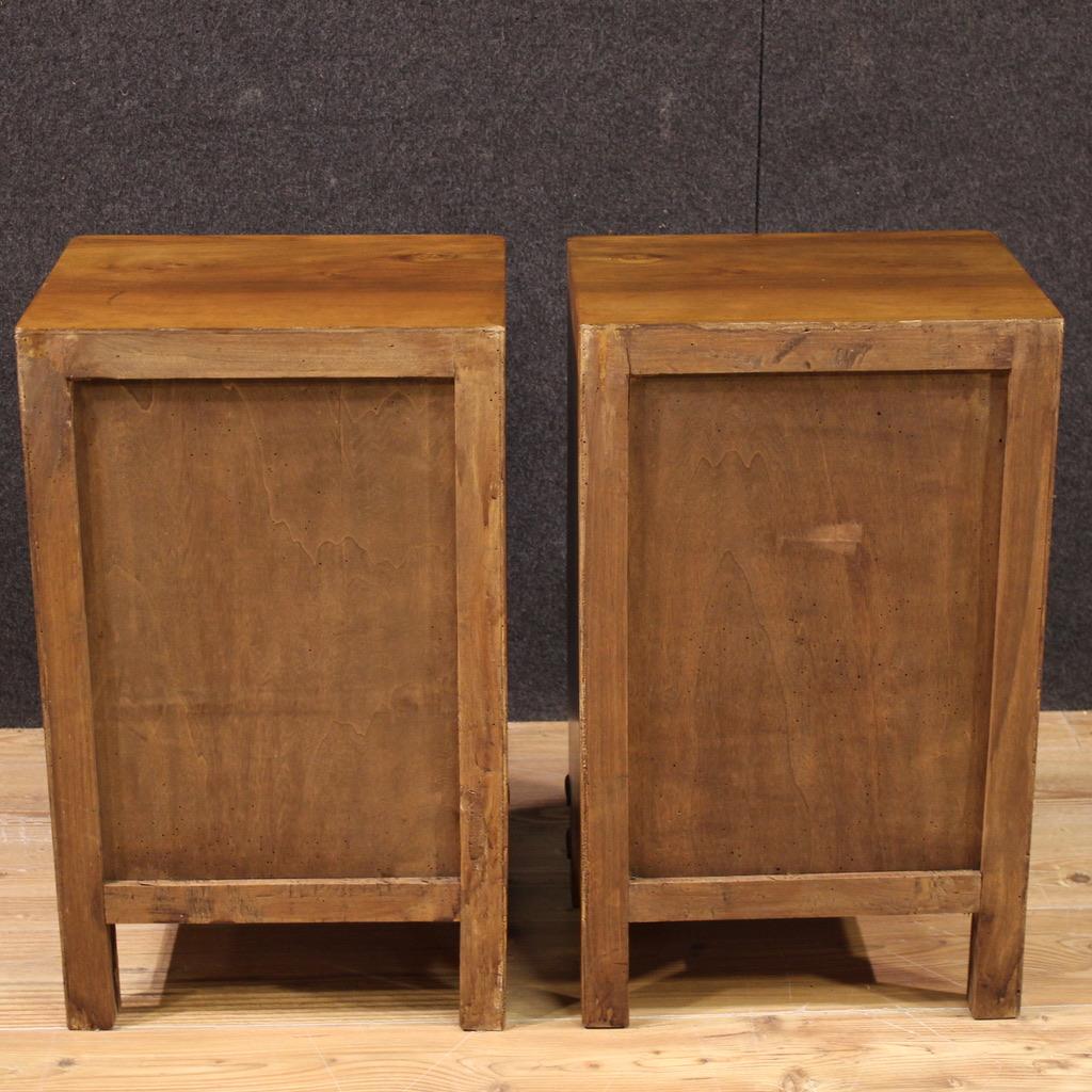 Pair of 20th Century Wood Italian Art Deco Style Night Stands, 1940 5