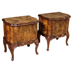 Pair of 20th Century Wood Italian Bedside Tables, 1950