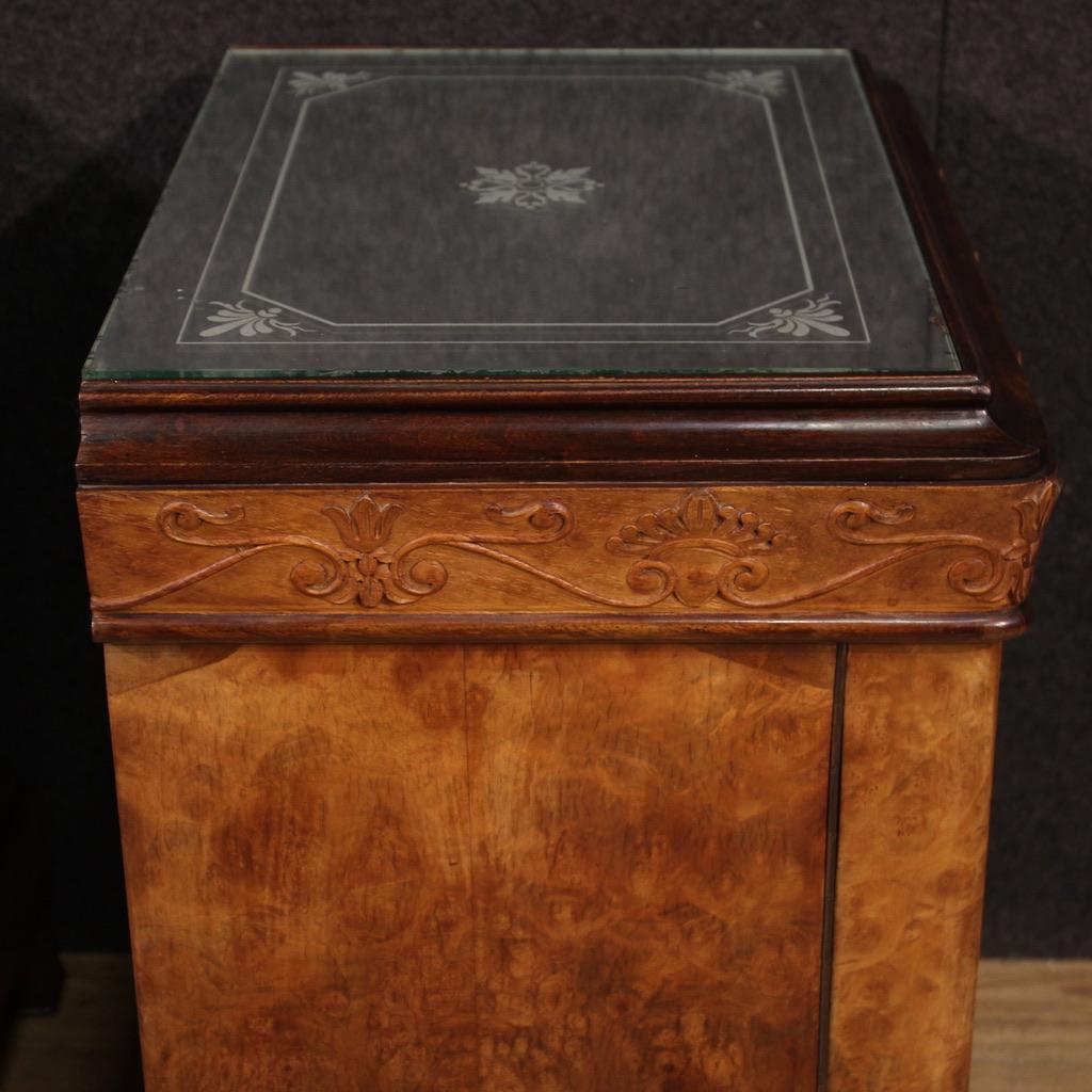 Mid-20th Century Pair of 20th Century Wood Italian Cantù Empire Style Night Stands, 1960s For Sale
