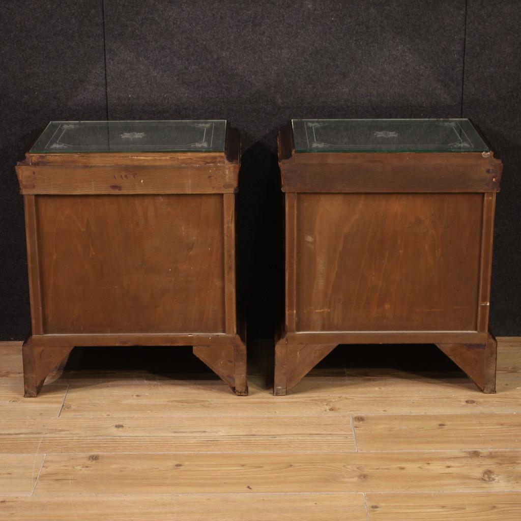 Pair of 20th Century Wood Italian Cantù Empire Style Night Stands, 1960s For Sale 1