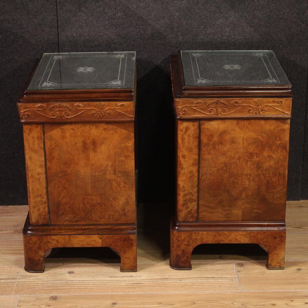 Pair of 20th Century Wood Italian Cantù Empire Style Night Stands, 1960s For Sale 2
