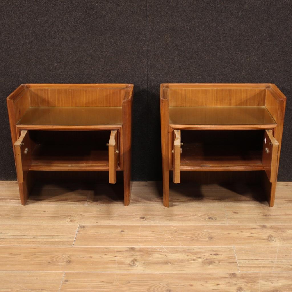 Pair of 20th Century Wood Italian Design Bedside Tables, 1960 2