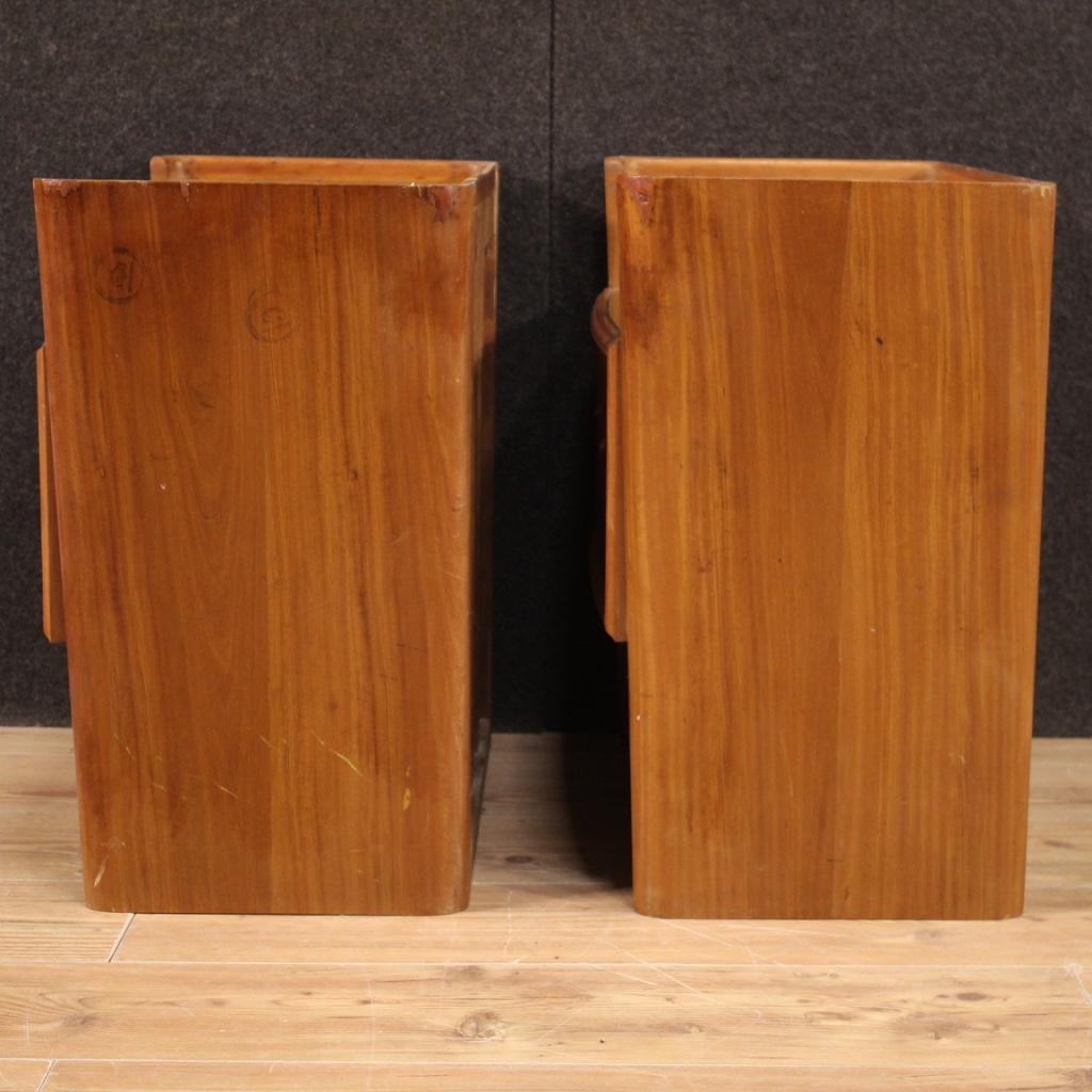 Pair of 20th Century Wood Italian Design Bedside Tables, 1960 3