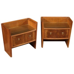 Pair of 20th Century Wood Italian Design Bedside Tables, 1960