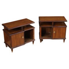 Pair of 20th Century Wood Italian Design Bedside Tables, 1970