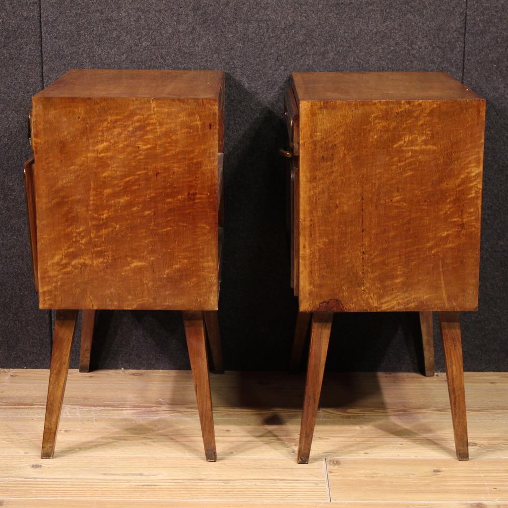 Late 20th Century Pair of 20th Century Wood Italian Design Night Stands, 1970 in vendita
