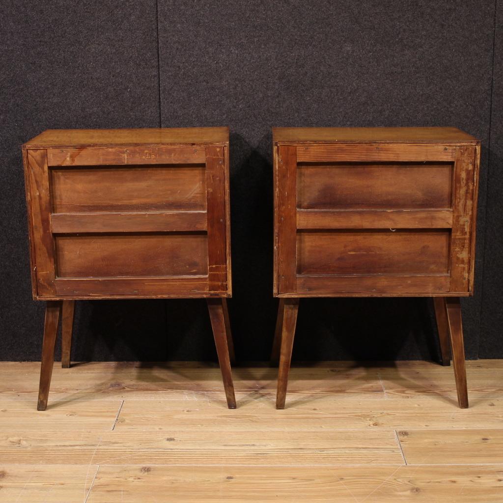 Pair of 20th Century Wood Italian Design Night Stands, 1970 in vendita 3