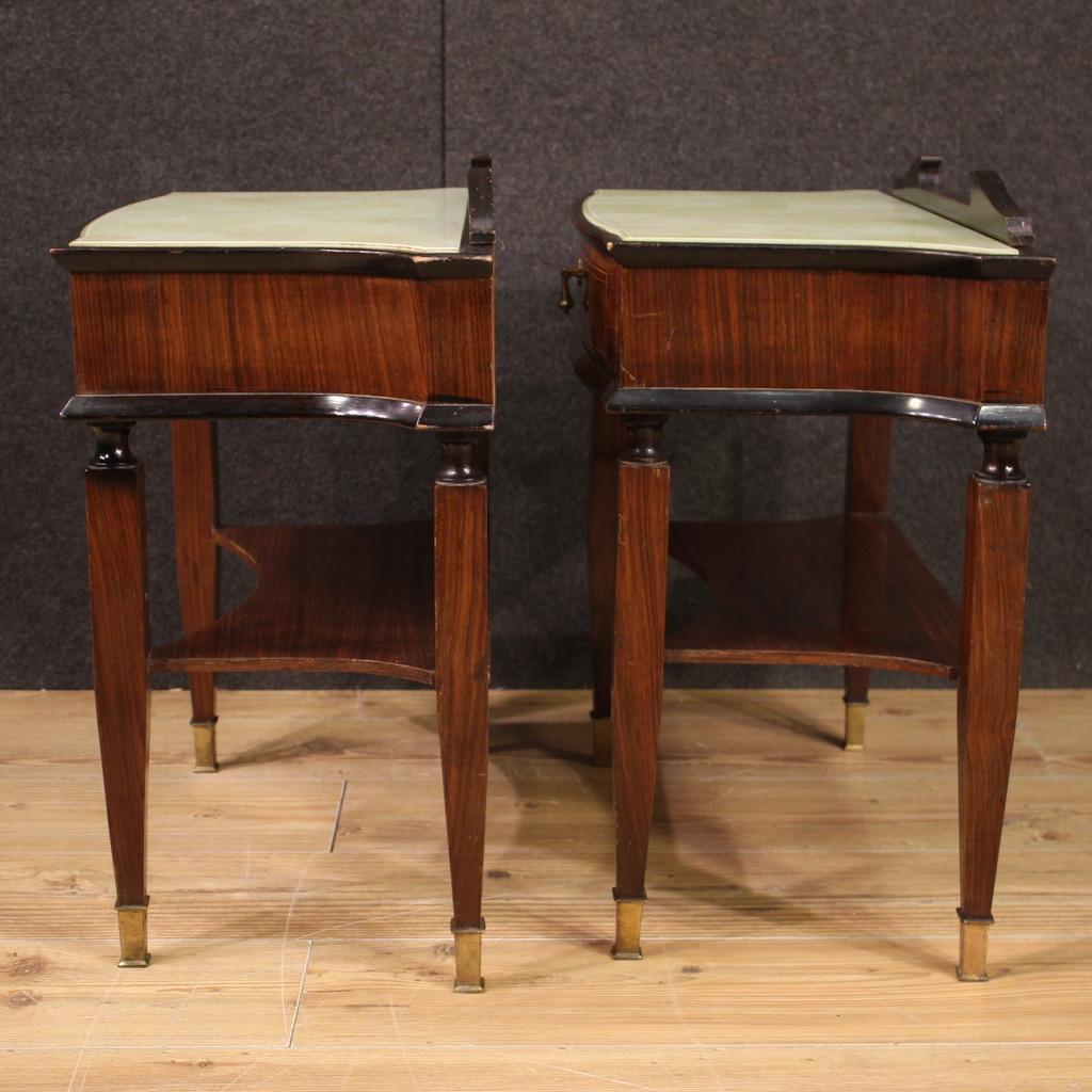 Pair of 20th Century Wood Italian Design Paolo Buffa Style Bedside Tables, 1970 2