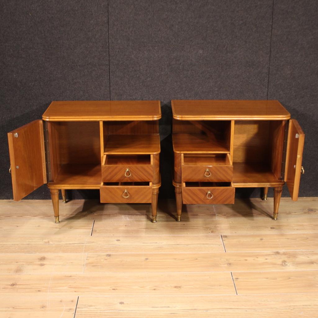 Pair of 20th Century Wood Italian Modern Design Night Stands, 1960 2
