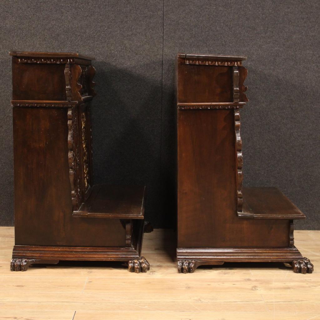 Pair of 20th Century Wood Italian Renaissance Style Kneelers, 1950 8