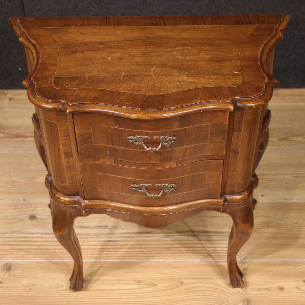Pair of 20th Century Wood Venetian Bedside Tables, 1950 in vendita 5