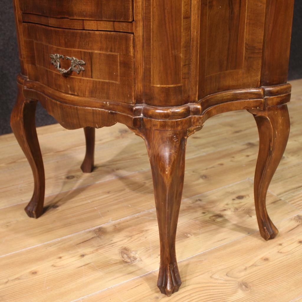 Pair of 20th Century Wood Venetian Bedside Tables, 1950 In condizioni buone in vendita a Vicoforte, Piedmont
