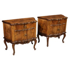 Paire de tables de nuit vénitiennes en Wood du 20e siècle, 1950