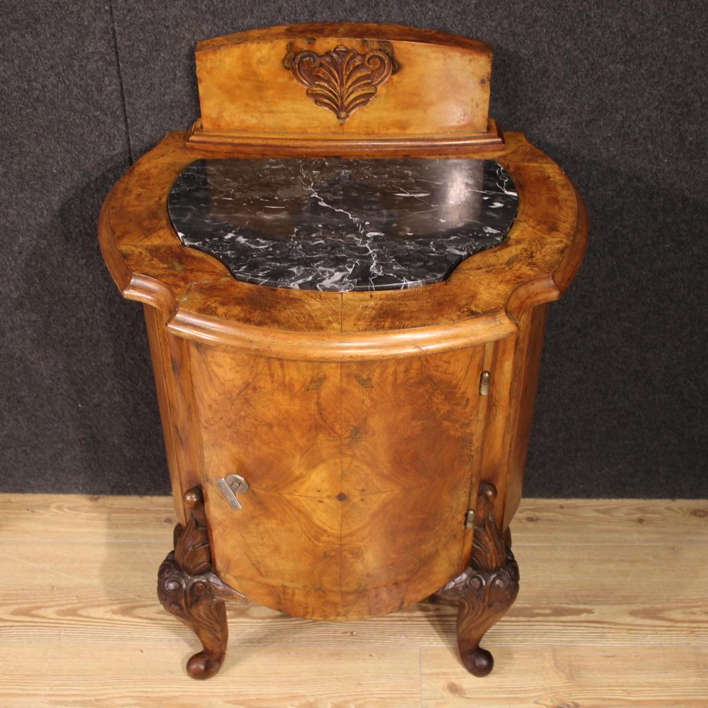 Pair of 20th Century Wood with Marble Top Italian Night Stands, 1950 in vendita 7
