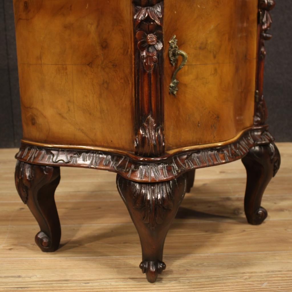 Pair of 20th Century Wood with Marble Top Italian Night Stands, 1950 2