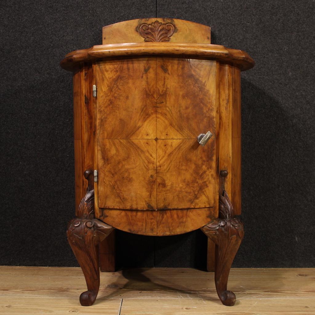 Pair of 20th Century Wood with Marble Top Italian Night Stands, 1950 in vendita 2