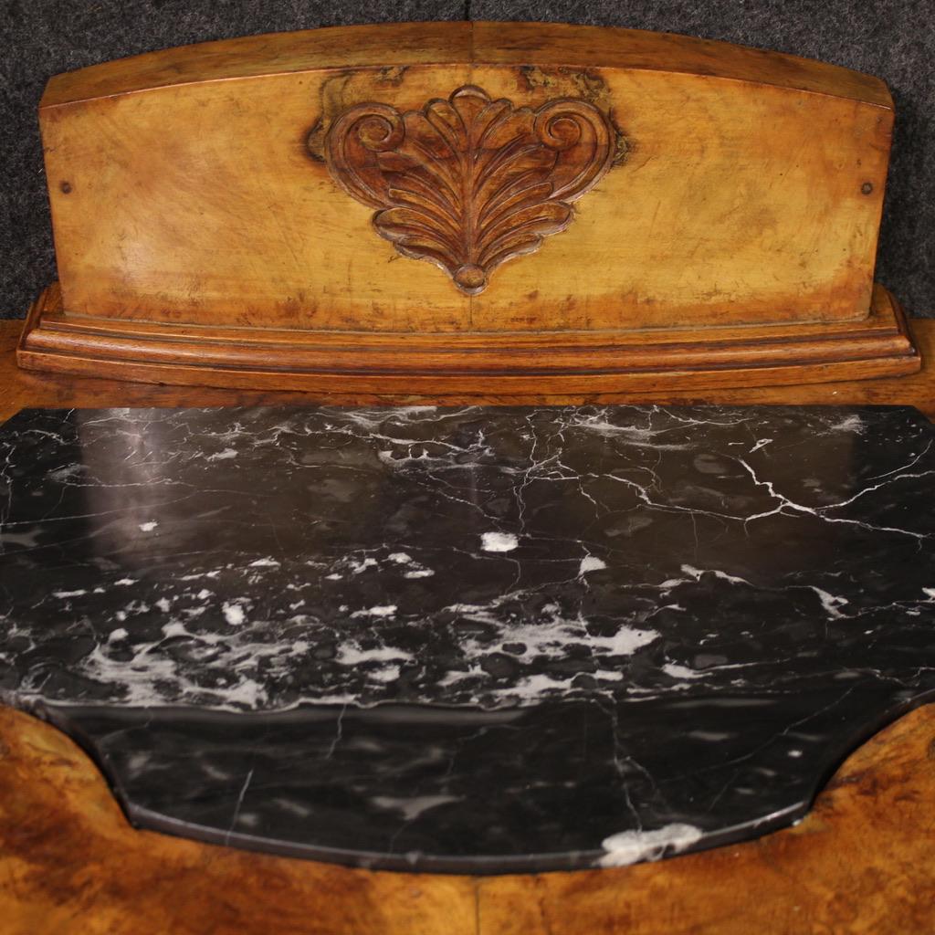 Pair of 20th Century Wood with Marble Top Italian Night Stands, 1950 in vendita 4