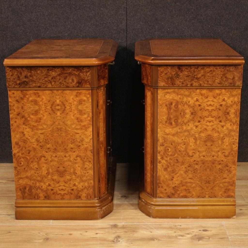 Pair of 20th Century Wooden Italian Bedside Tables, 1970 9