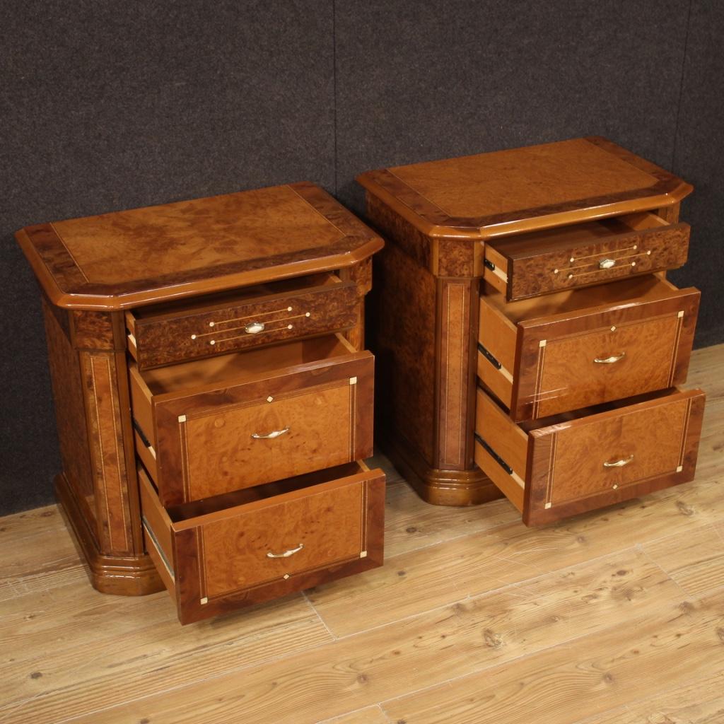 Pair of 20th Century Wooden Italian Bedside Tables, 1970 4