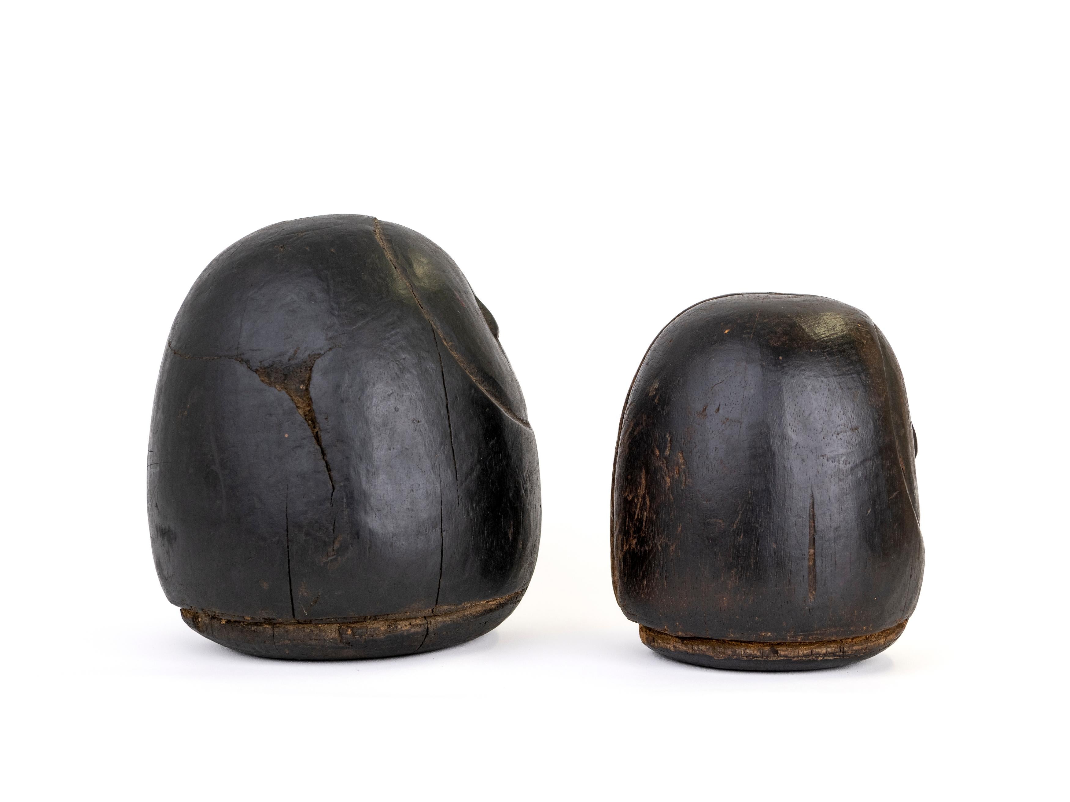 20ième siècle Paire de moules à hibou en papier mâché du 20e siècle provenant de Birmanie en vente