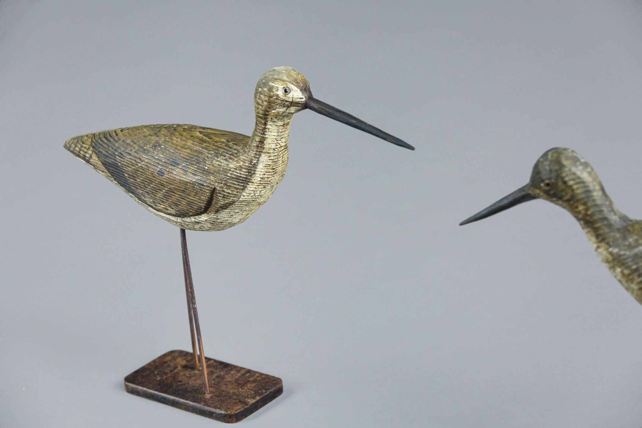 Pair of 20th Century Working Shorebird Decoys 4