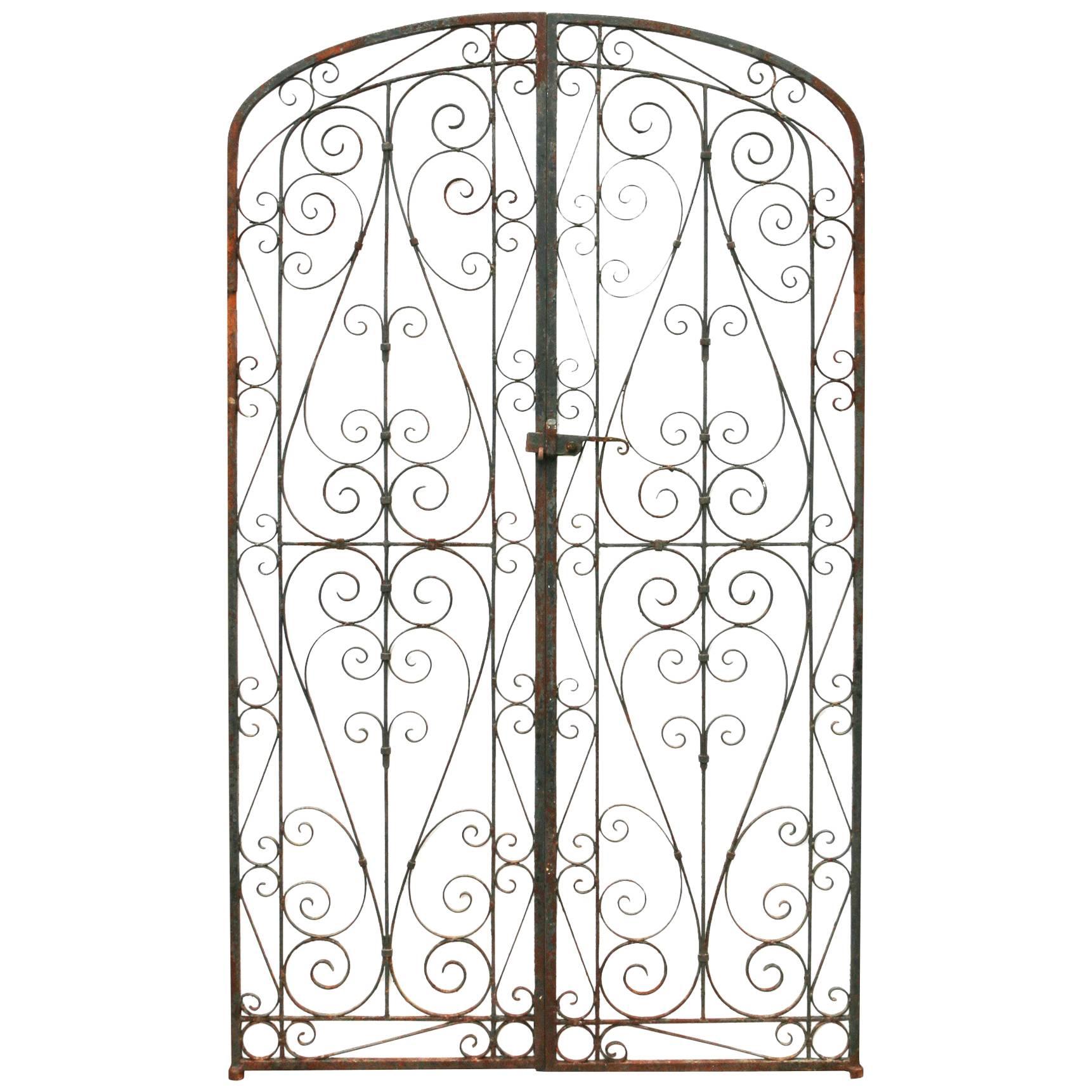 Pair of 20th Century Wrought Iron Pedestrian Gates