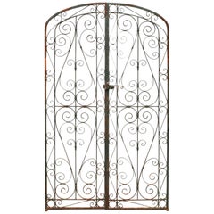 Vintage Pair of 20th Century Wrought Iron Pedestrian Gates