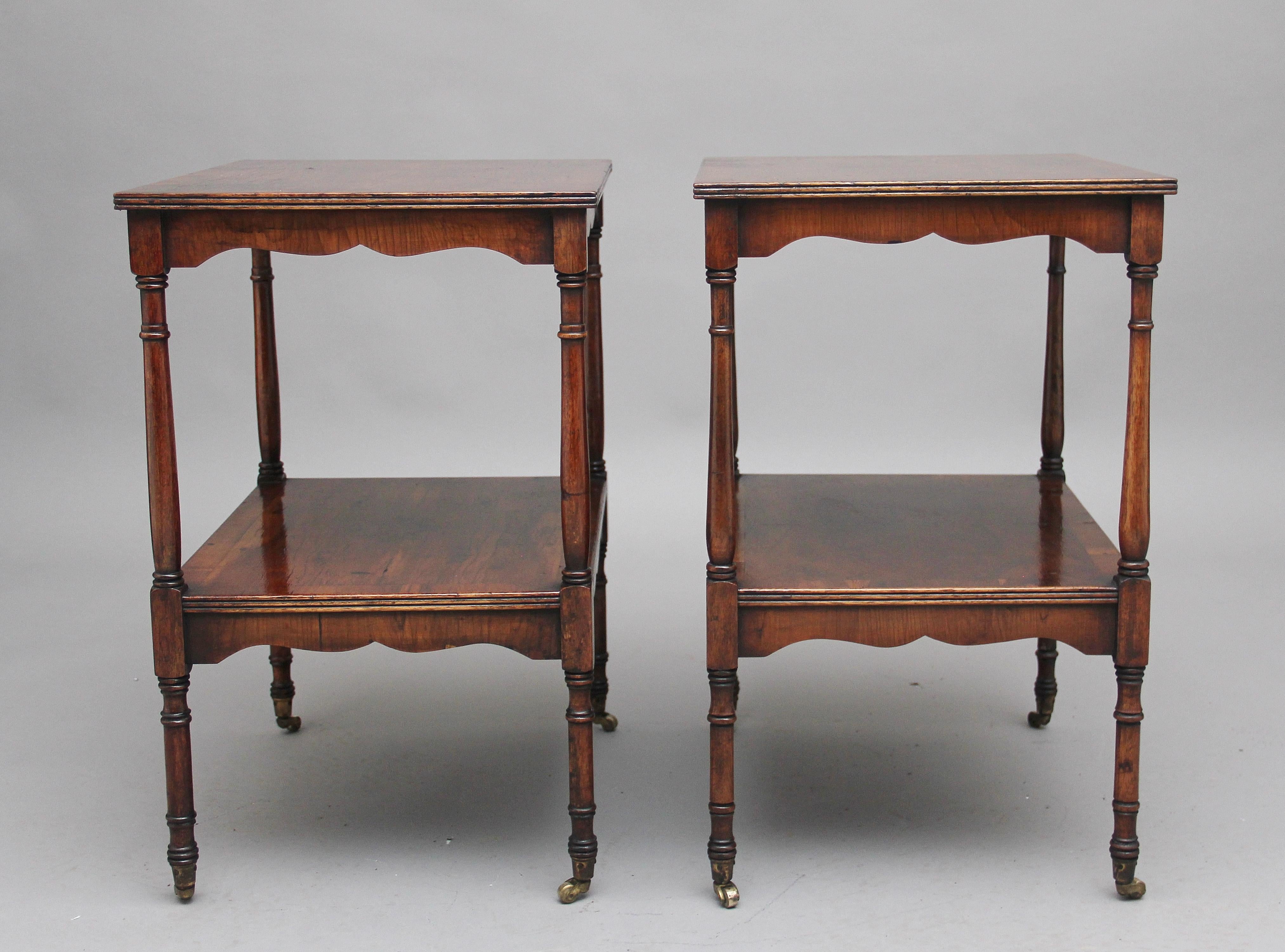 Pair of 20th Century Yew Wood Occasional Tables In Good Condition In Martlesham, GB
