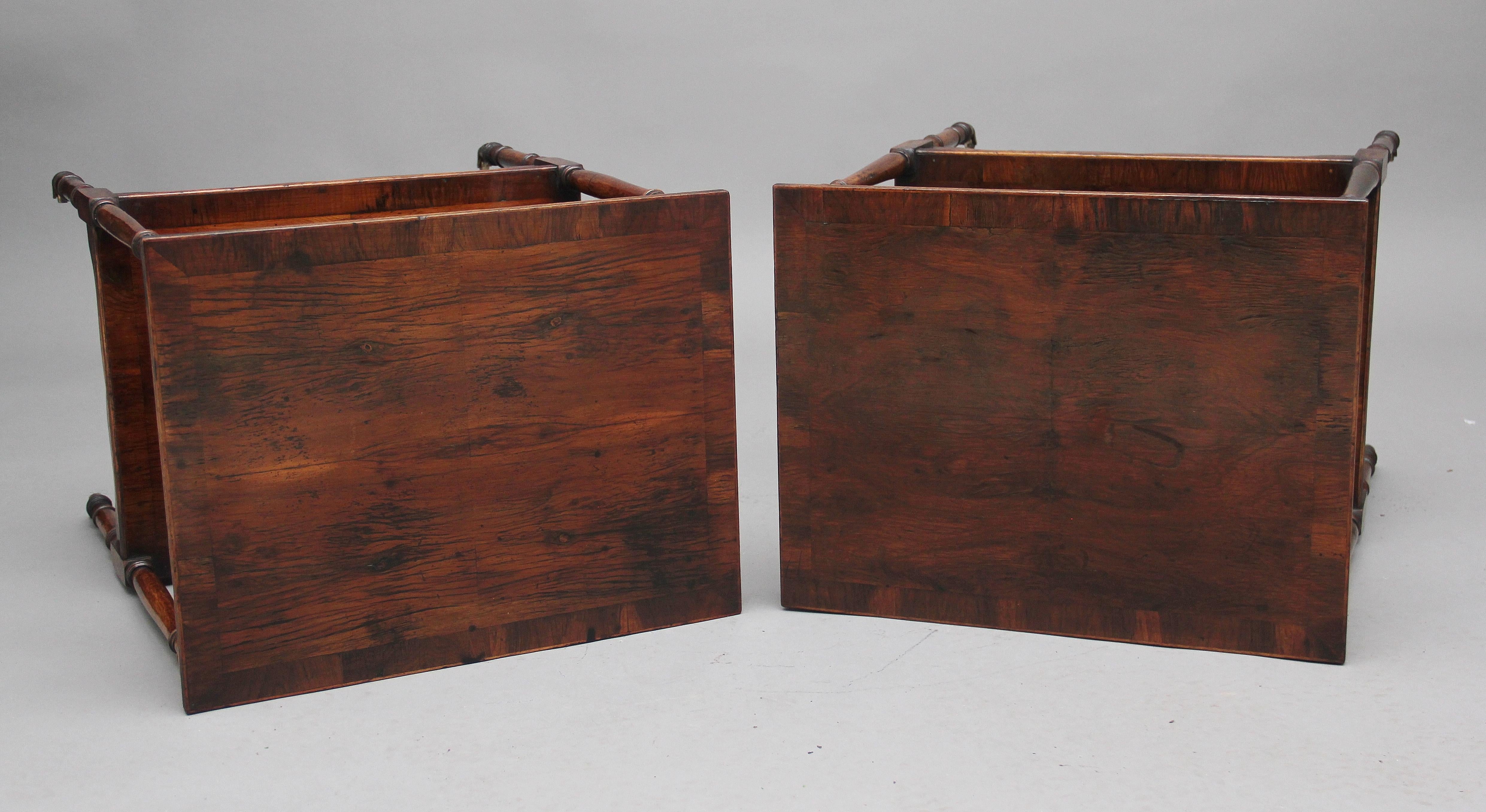 Mid-20th Century Pair of 20th Century Yew Wood Occasional Tables