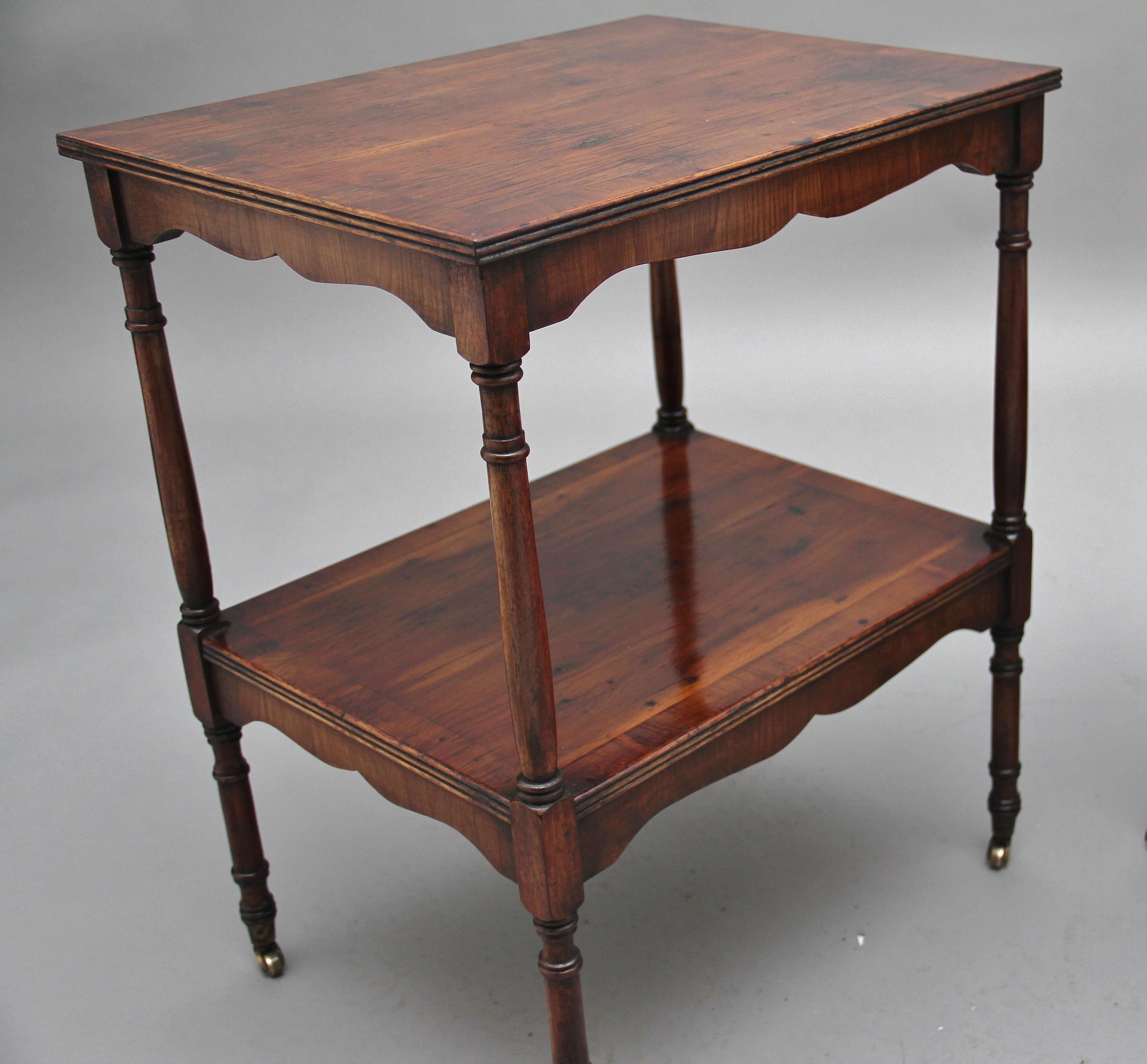 Pair of 20th Century Yew Wood Occasional Tables 2