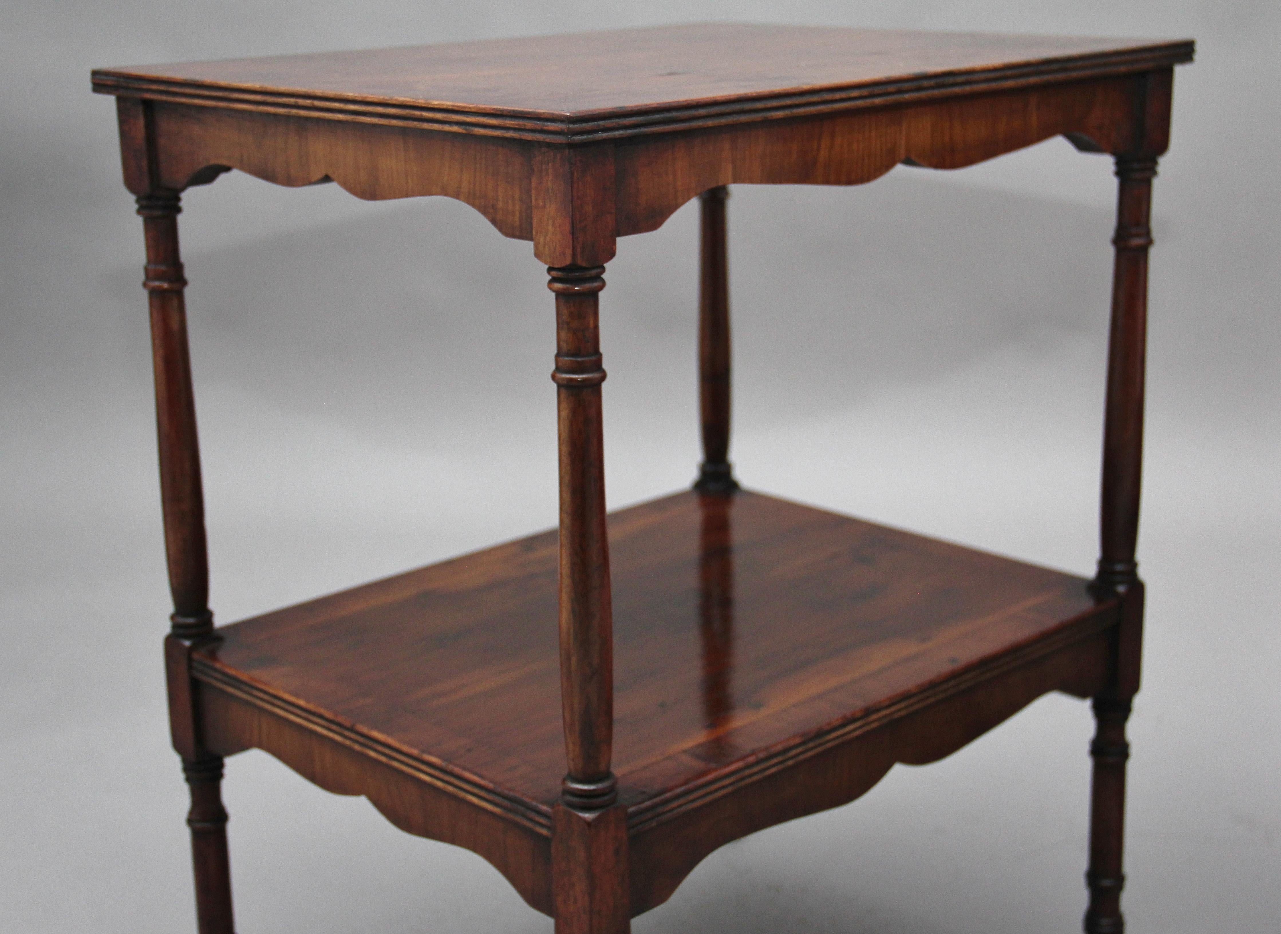 Pair of 20th Century Yew Wood Occasional Tables 4