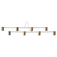 Pair of 20th Mid-Century Modern Danish Brass Chandeliers