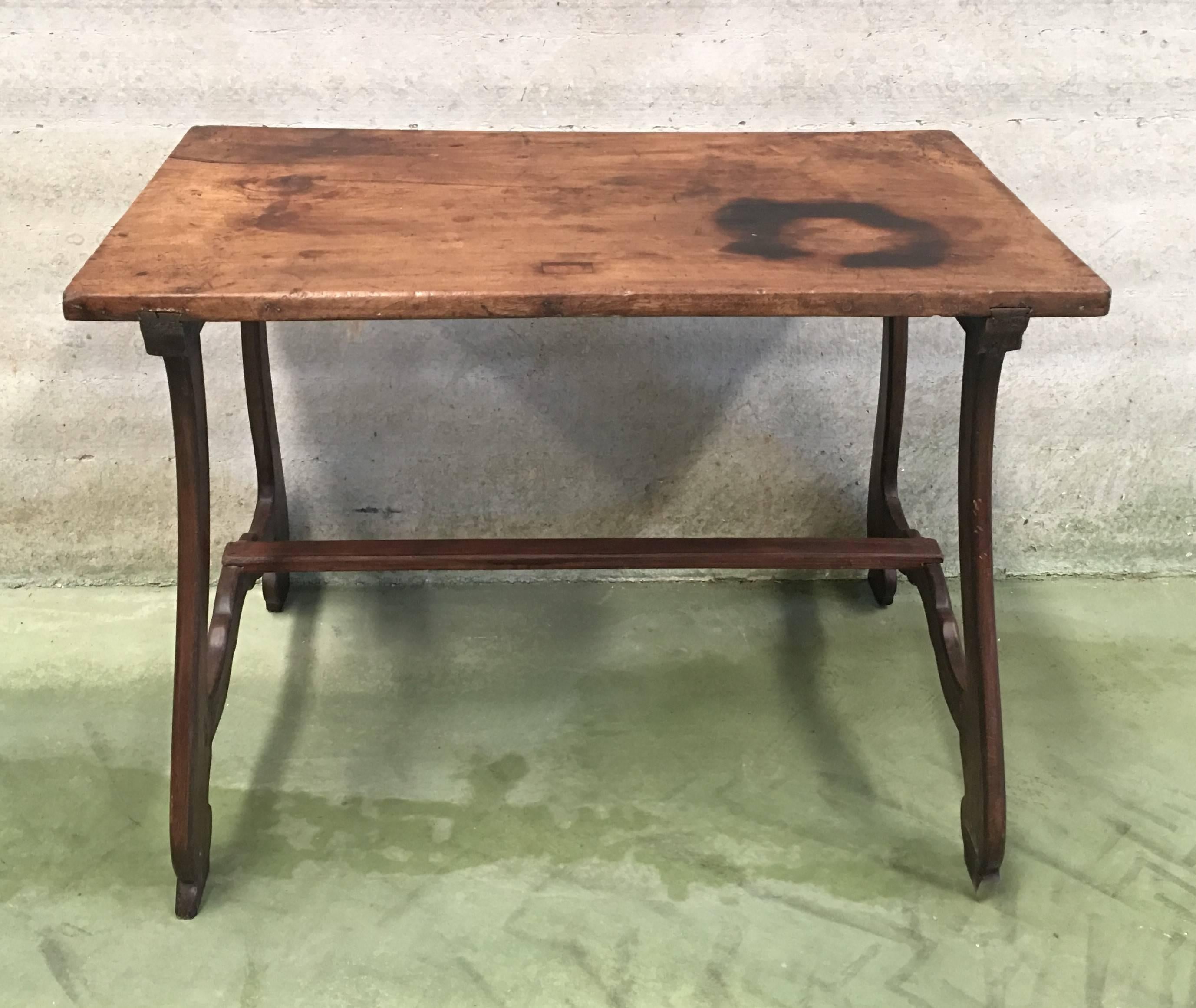 Pair of 20th Spanish Farm Tables or Desk Table, Side Tables 6