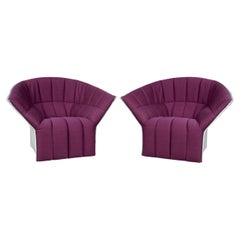 Used Pair Of 20thC "Moel" Fuchsia Love Seats By Inga Sampe' For Ligne Roset, France