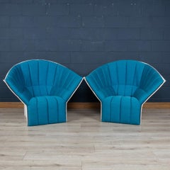 Coppia di sedili d'amore blu ghiaccio "Moel" del XX secolo di Inga Sampe' per Ligne Roset, Francia