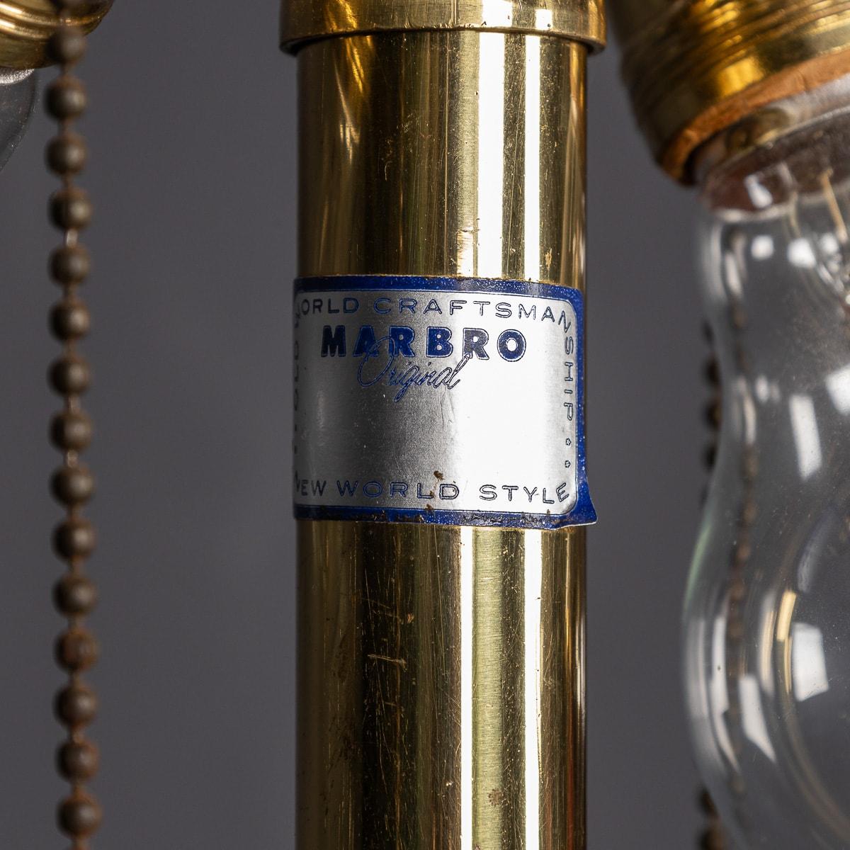 Pair Of 20thC Neoclassical Murano Glass Lamps With Peacock Feather Shades c.1950 13