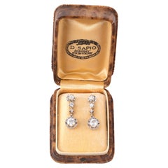 Pair Of 2.10ct Old-Cut Diamond Earrings Circa 1900
s