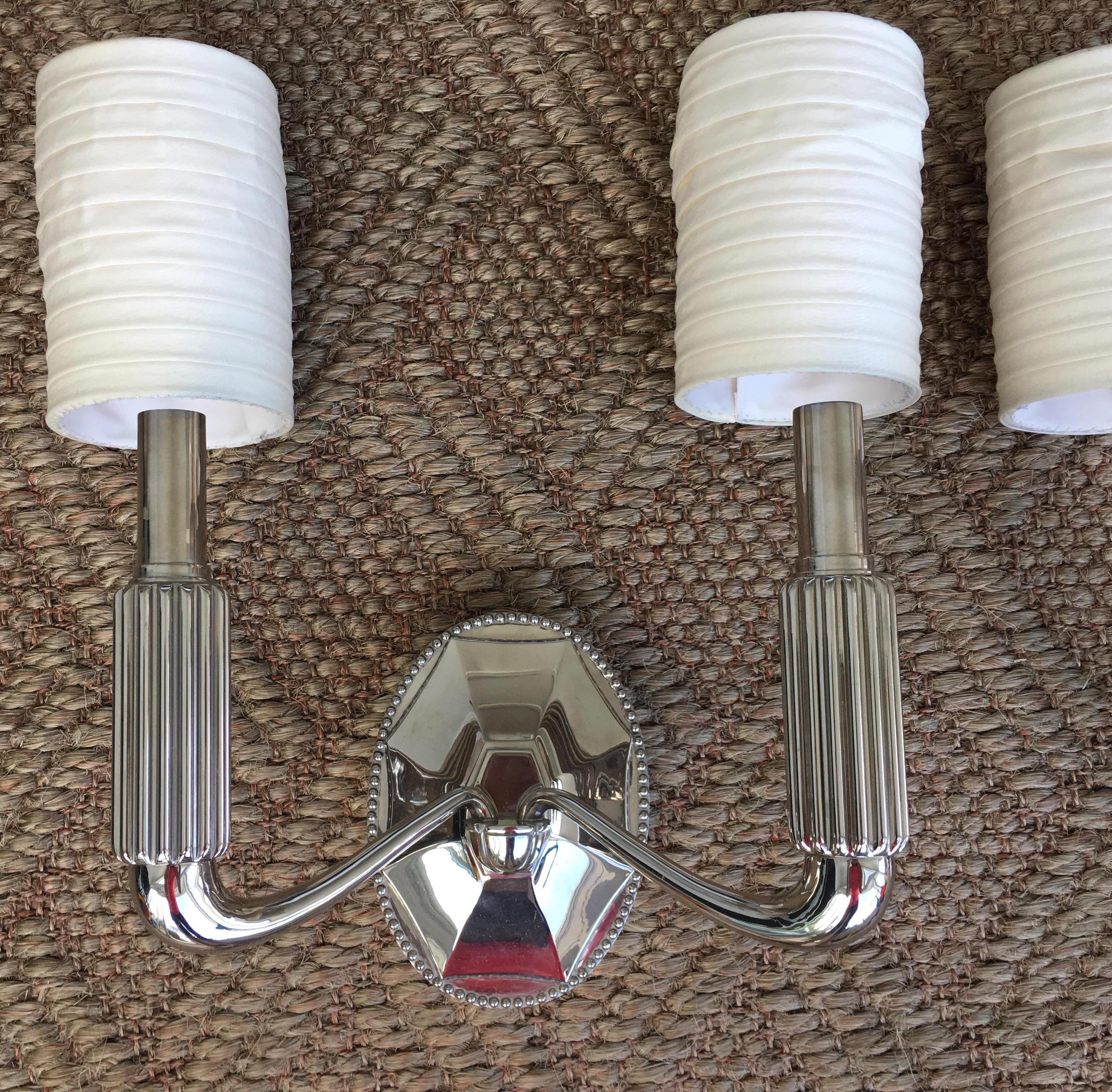 Pair of 21st Century 'Paris Two Arm' Sconces by Urban Archaeology In Excellent Condition In Southampton, NY