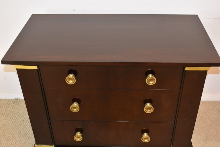 Pair of 3Drawer Java Tone Bachelor Chests by Henredon at 1stDibs