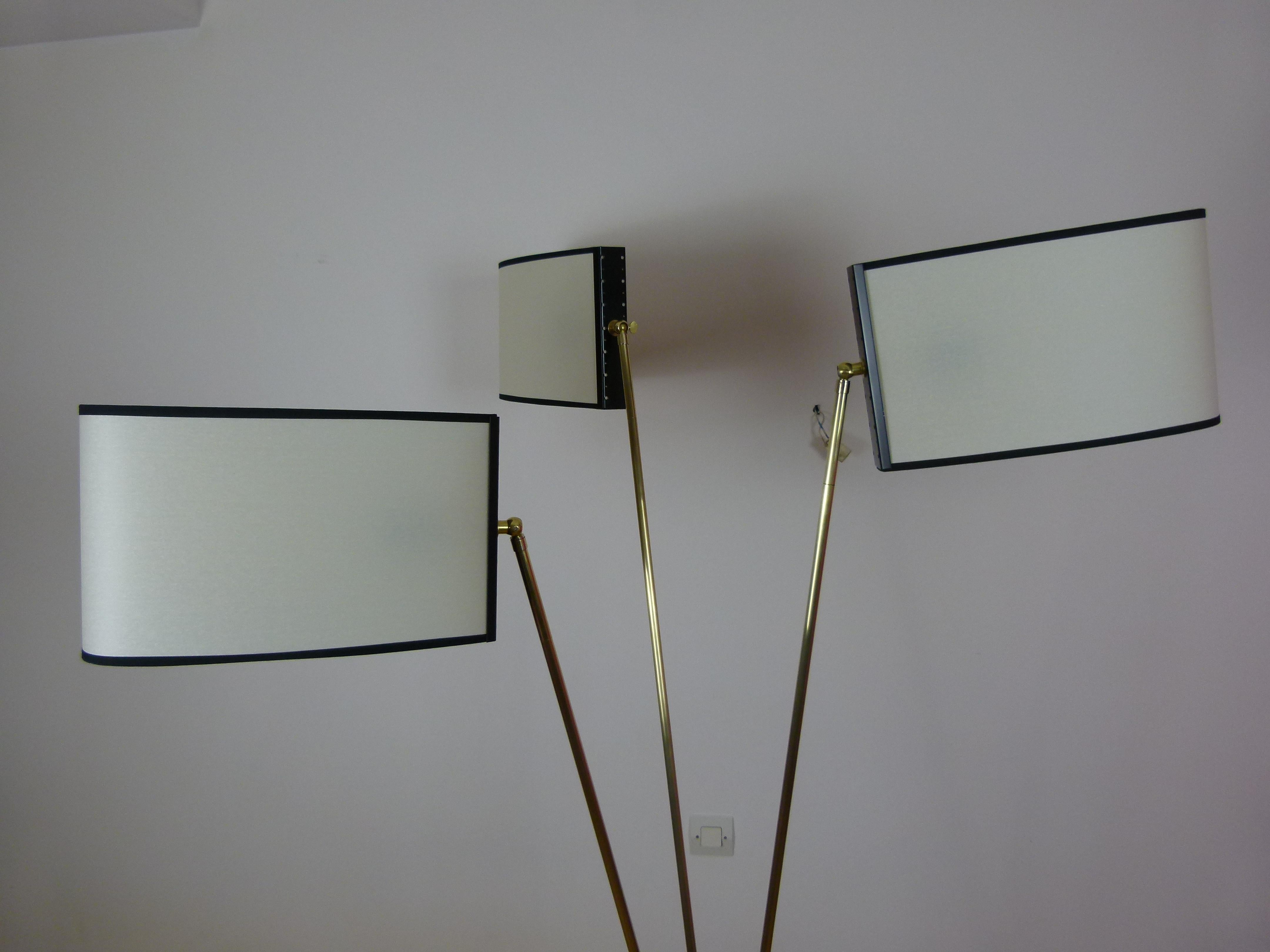 Pair of 3-Light Floor Lamps by Maison Lunel 2