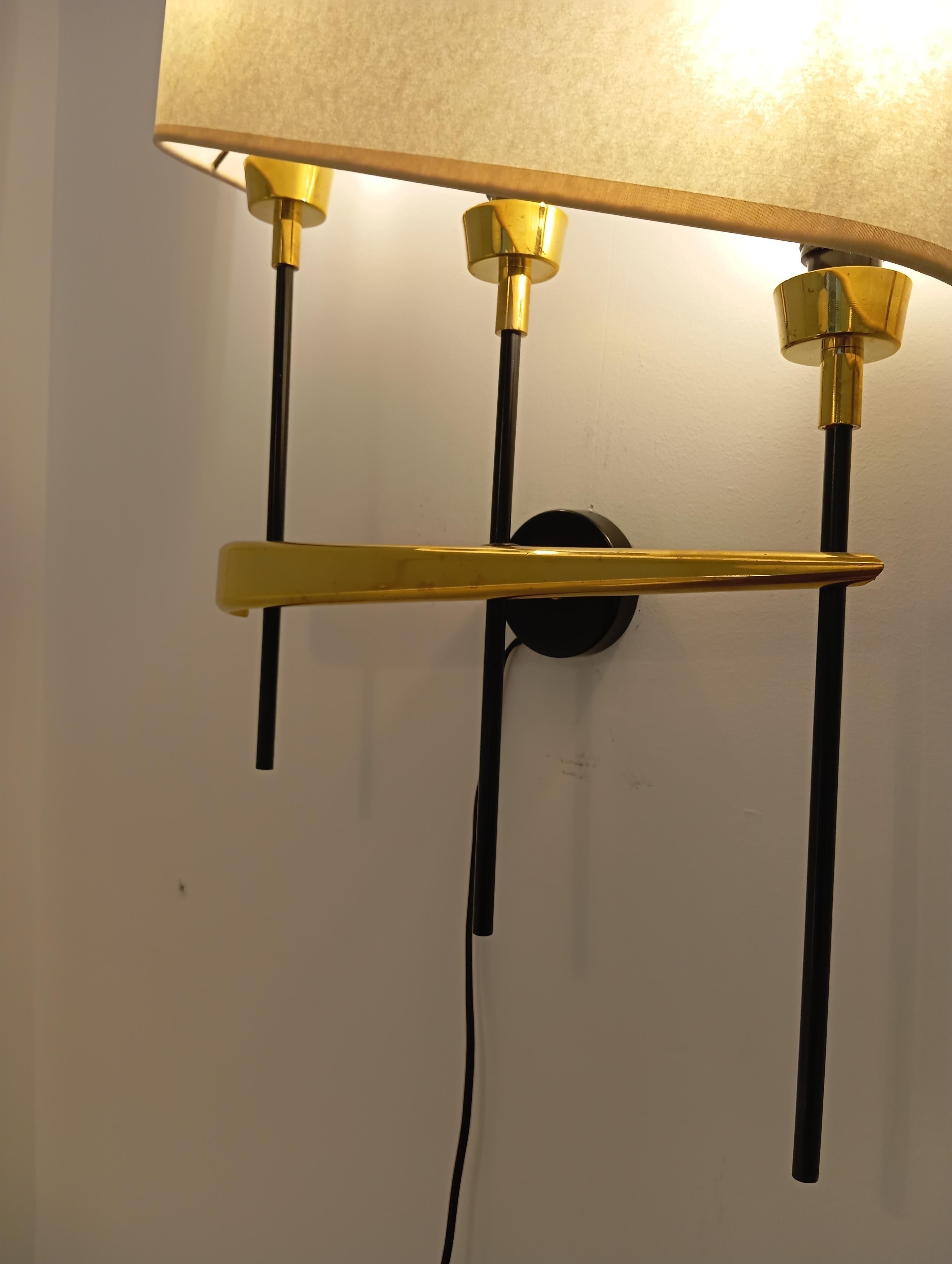 Pareja de apliques de pared de 3 luces, R. Lunel circa 1950 en venta 5