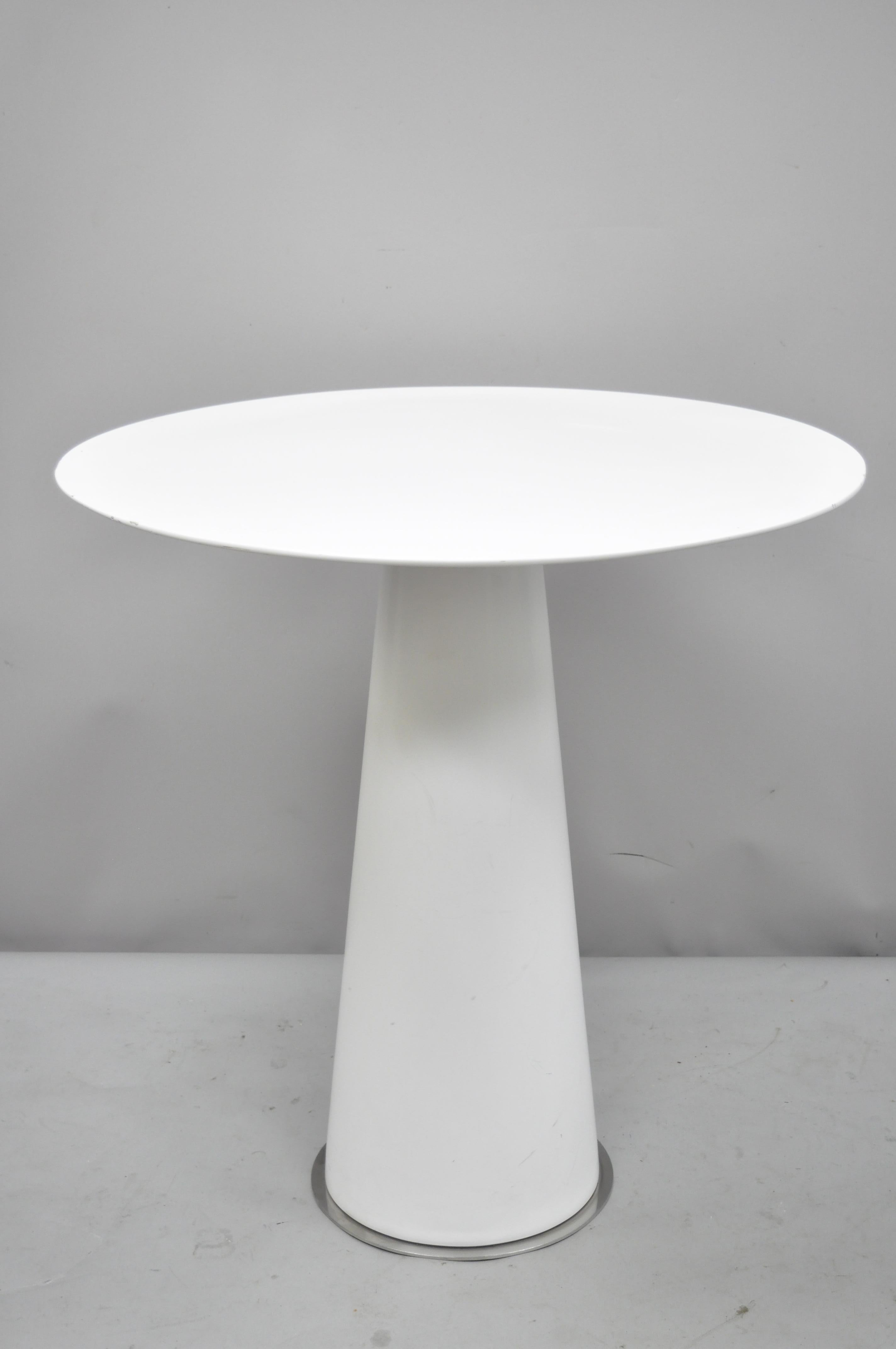 Pair of Round Megaron Magic Mushroom Bistro Tall Modernist Side Tables For Sale 3
