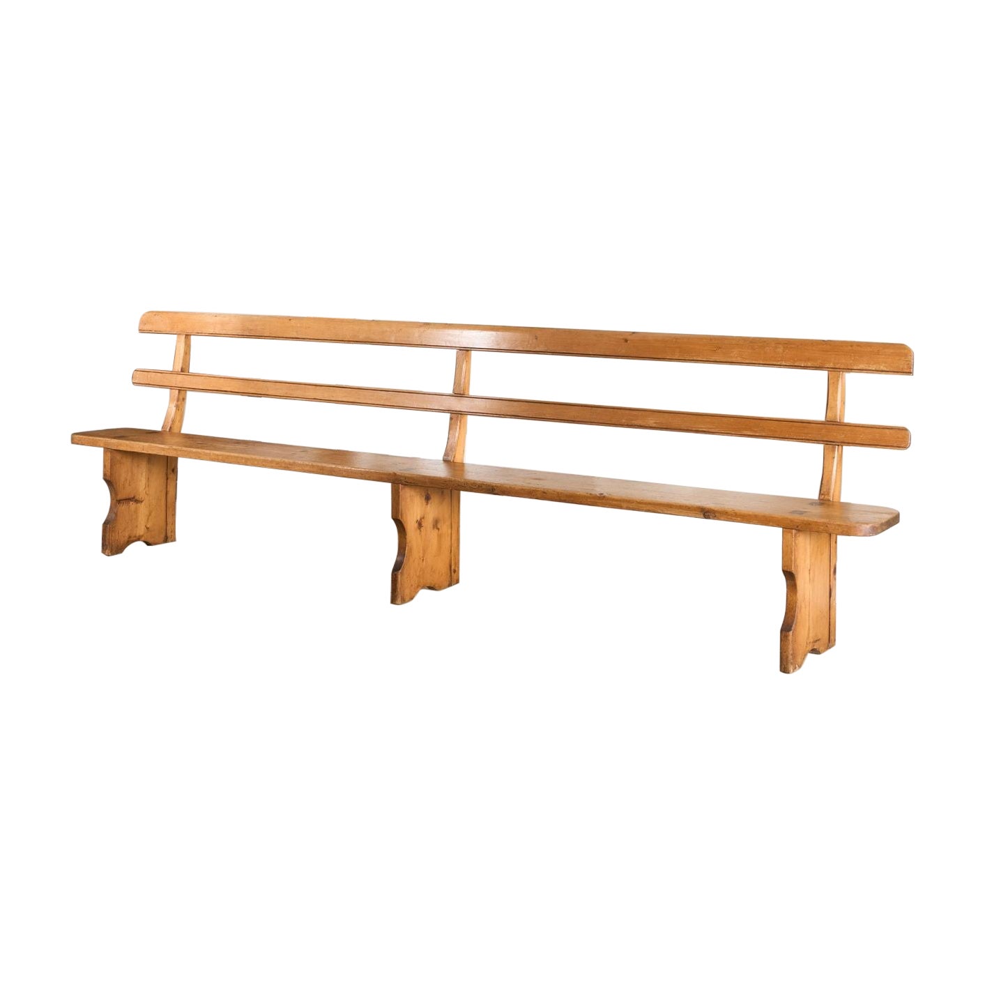 Pair of 3.1m 19th century Pine benches im Angebot