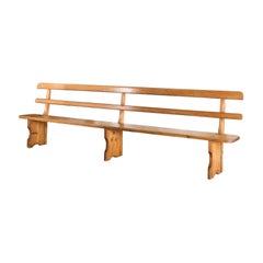 Pair of 3.1m 19th century Pine benches