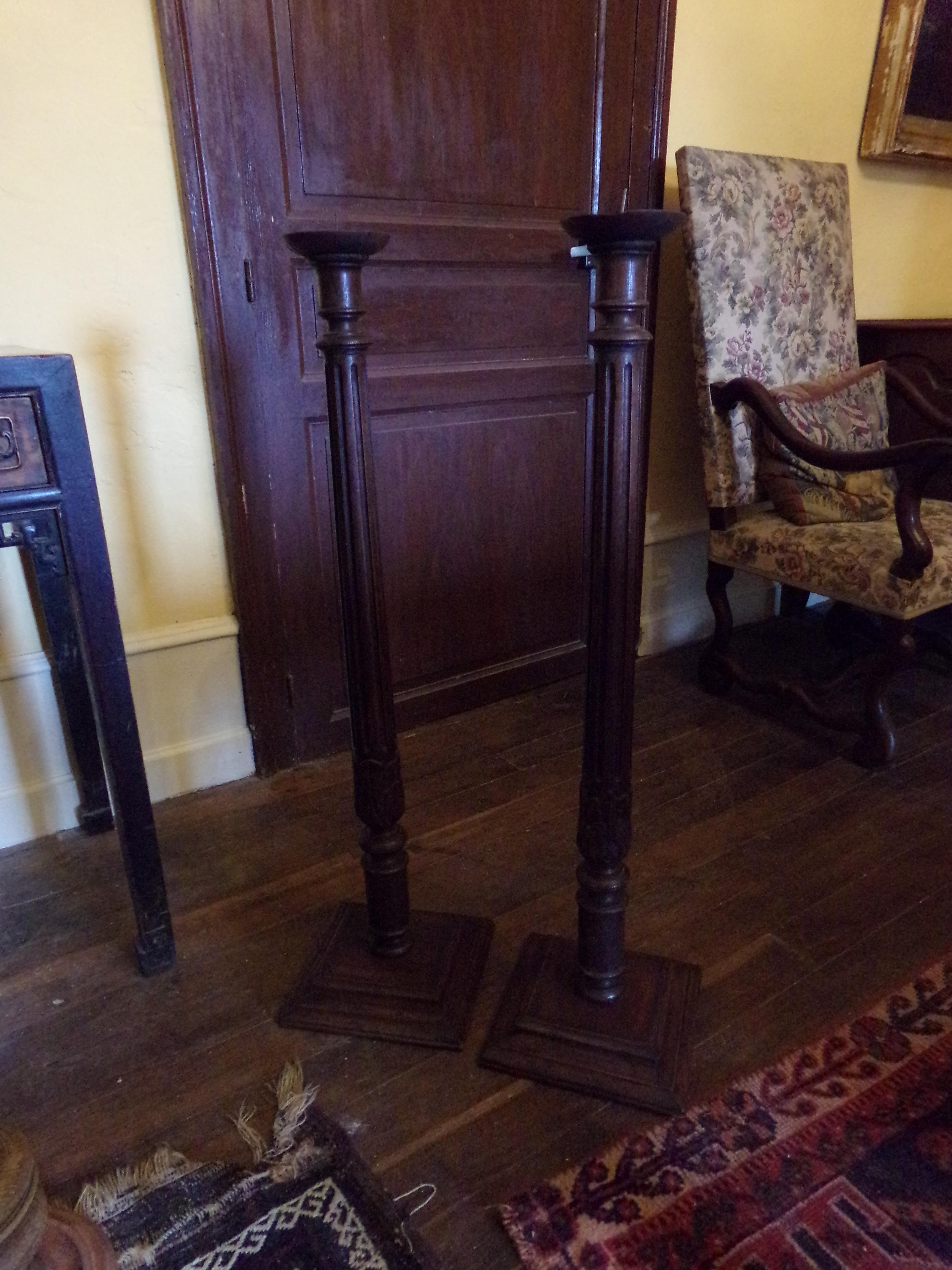 European Pair of Candlesticks or Torchiers, circa 1890 For Sale