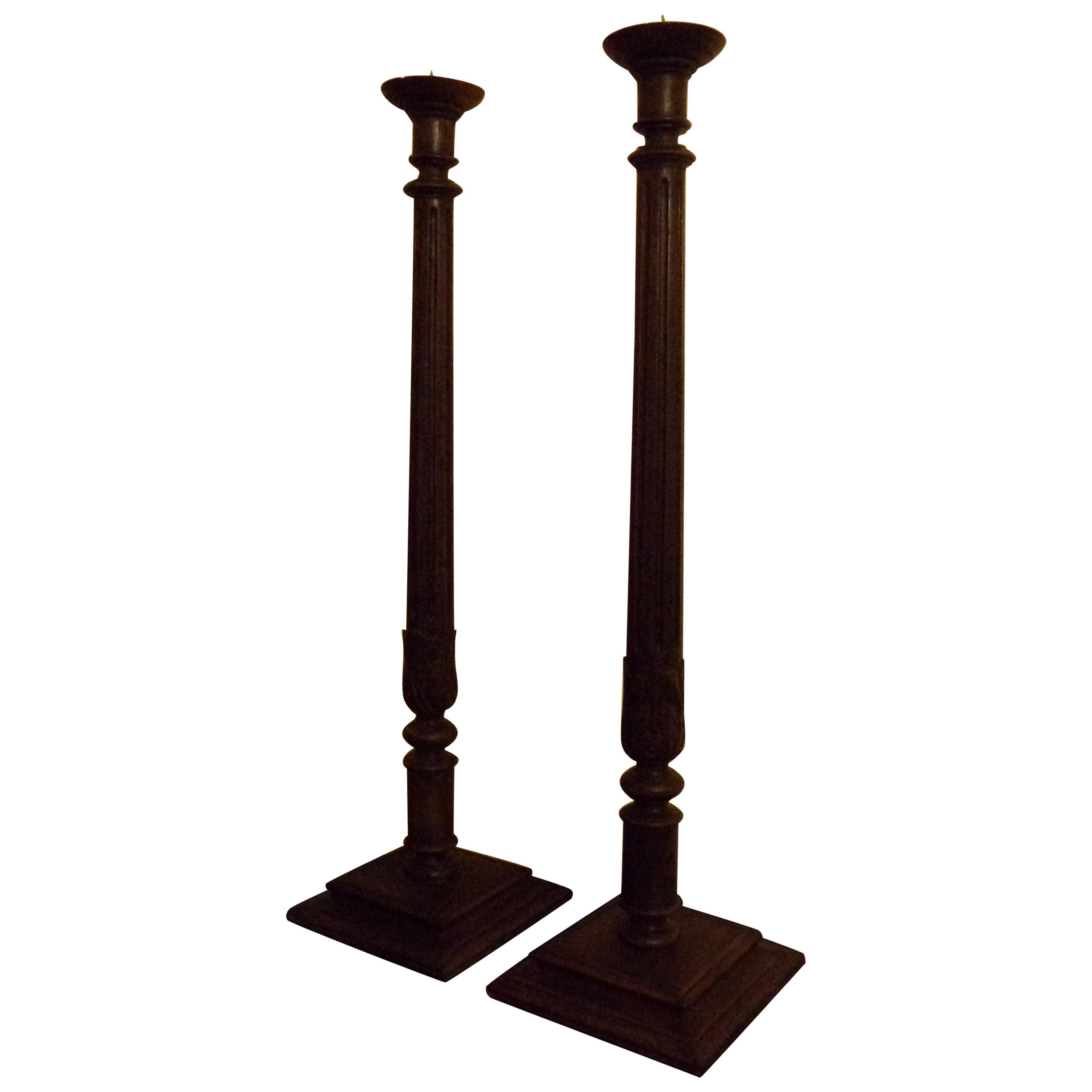 Pair of Candlesticks or Torchiers, circa 1890 For Sale