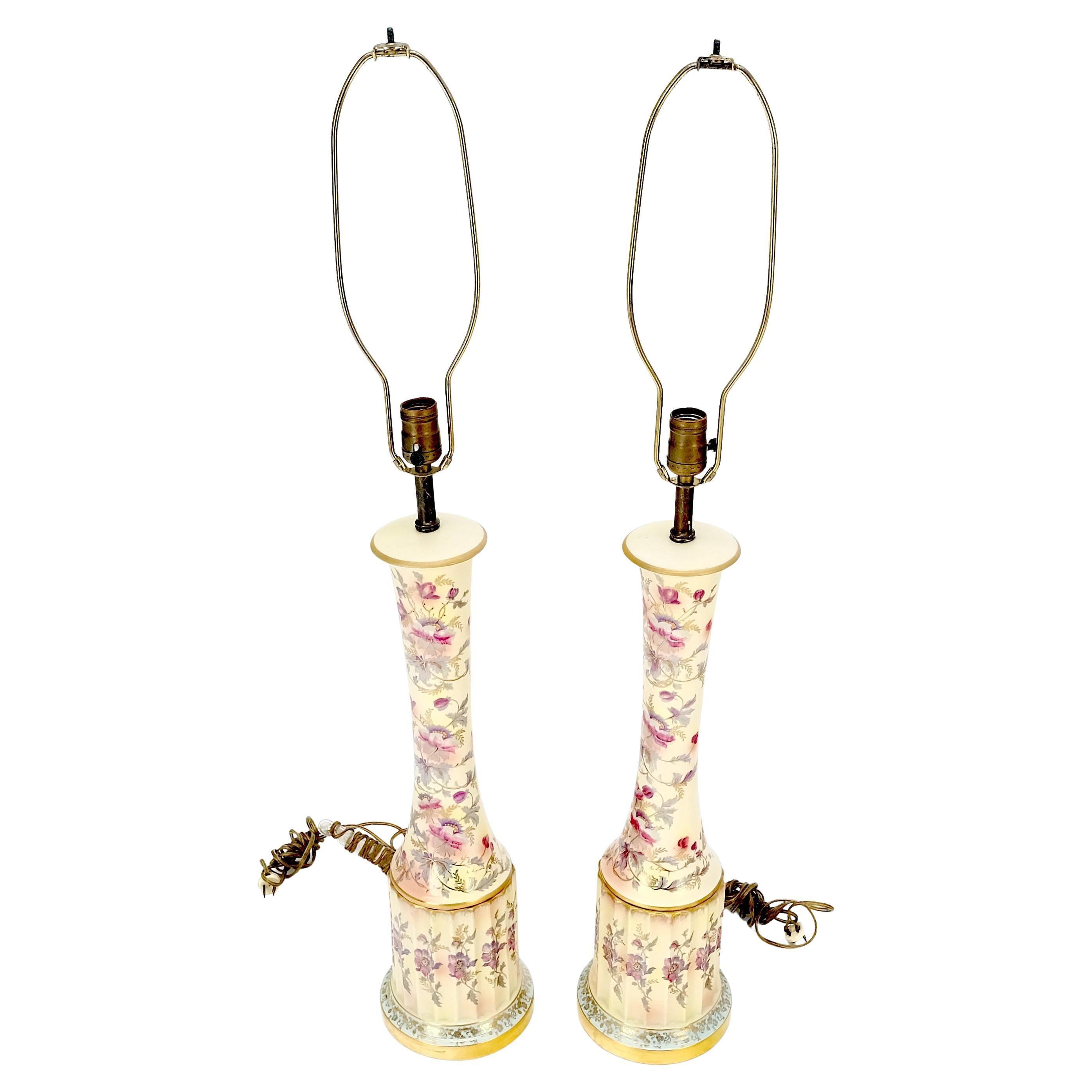 Américain Paire de lampes de table de 39