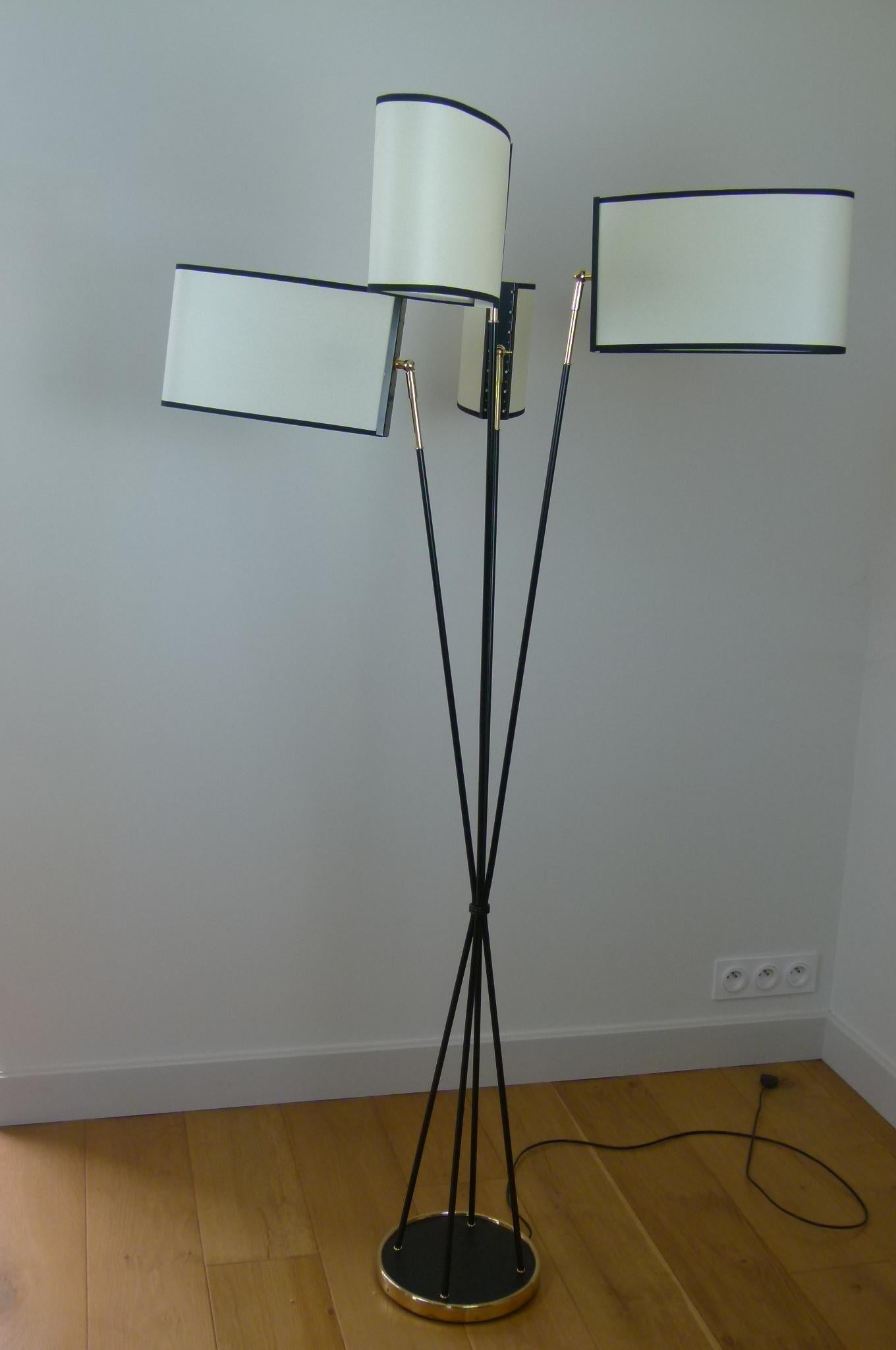 Pair of 4-shade floor lamps, Lunel House, circa 1950 For Sale 12